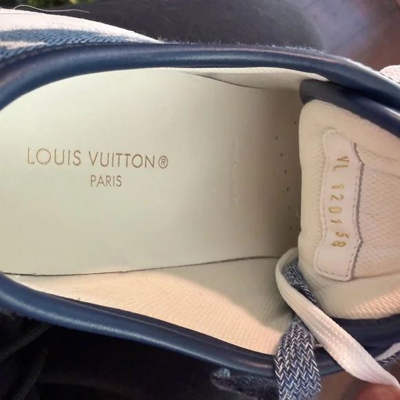 Louis Vuitton Denim and White Monogram Sneakers - Picture 10 of 12